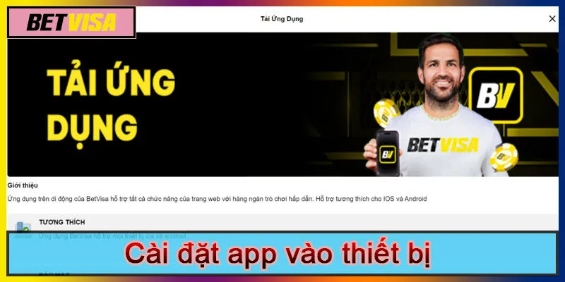 Cài đặt app vào thiết bị